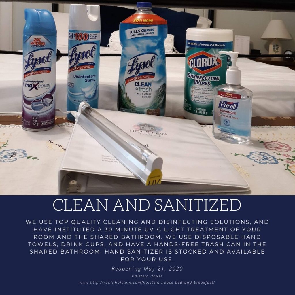 We use top cleaning and disinfecting solutions.