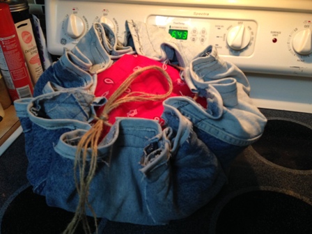 Upcycling Jeans – Energy Saving Pot Pouch